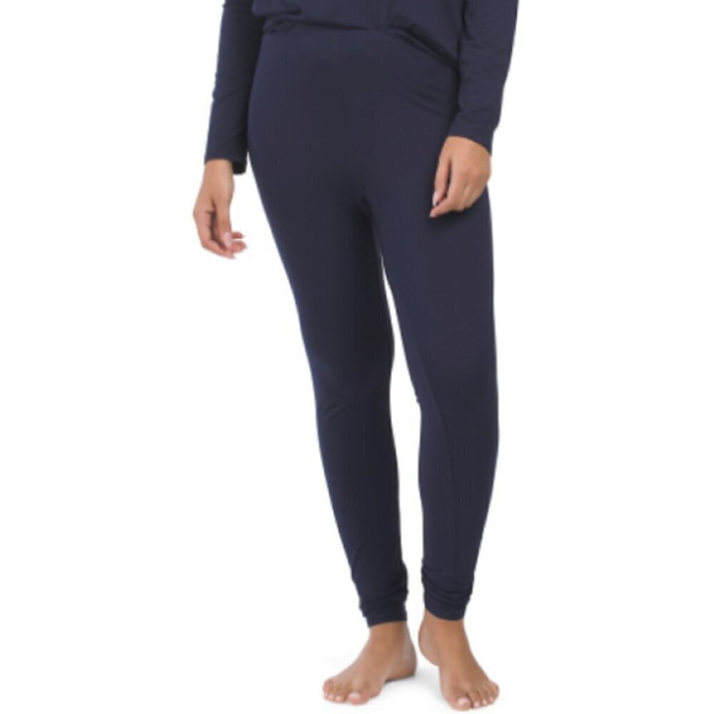 Eileen Fisher Stretch-Jersey Ankle Leggings, Midnight Navy Blue